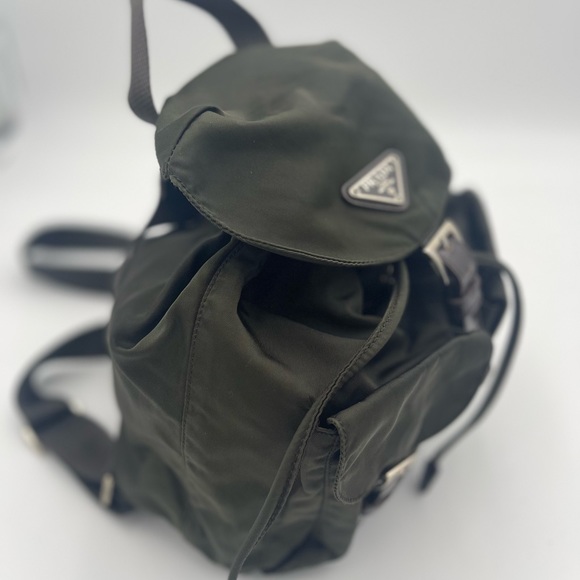 PRADA Nylon Tessuto Backpack Olive Green | Brown - Picture 6 of 11